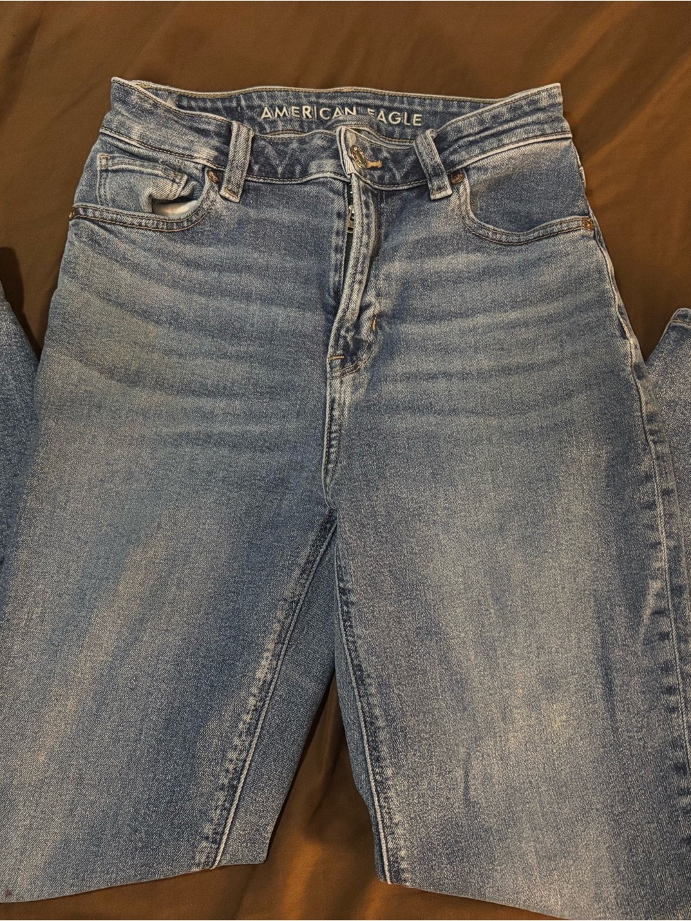 American Eagle Outfitters High-Rise Light Blue Wash Jeans
